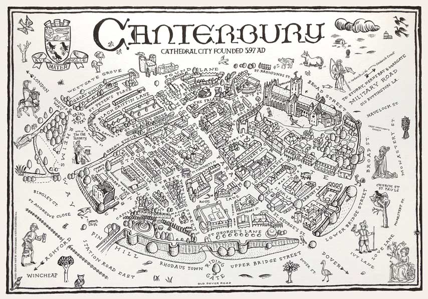 Canterbury Illustrated Map