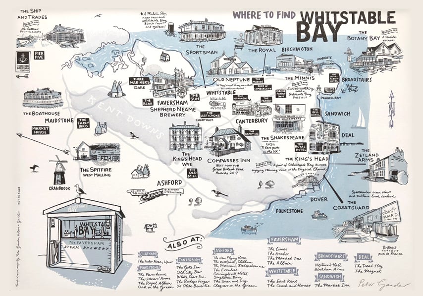Whitstable Bay Illustrated Map