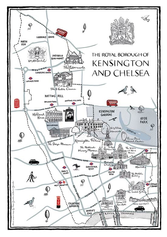 Kensington & Chelsea Illustrated Map