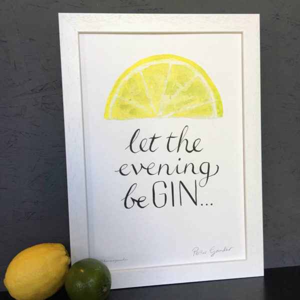 Personalised 'Let The Evening Be Gin' Print