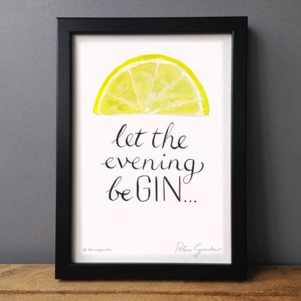 Personalised 'Let The Evening Be Gin' Print