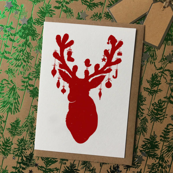 Reindeer Silhouette Christmas Cards Pack