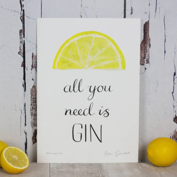 Personalised ‘All You Need Is Gin’ Print