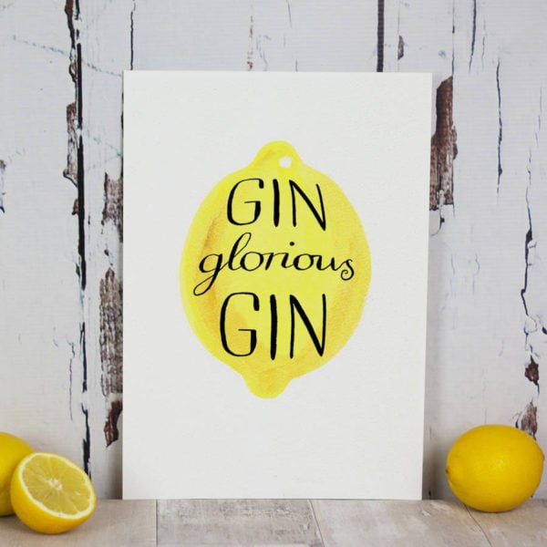 Personalised ‘Gin Glorious Gin’ Print