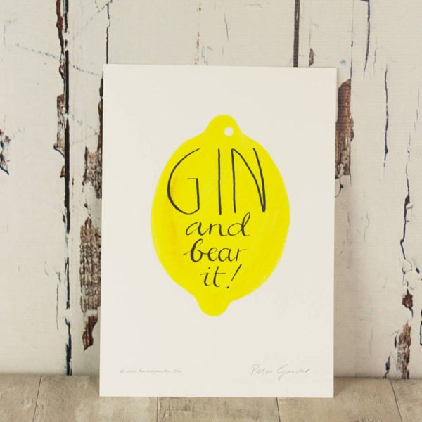 Humorous 'Gin And Bear It' Print