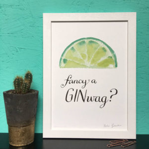 Personalised Fancy A Ginwag Gin Print