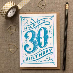 Special Birthday Coloured Chalk Card 30th