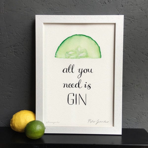 Personalised ‘All You Need Is Gin’ Print