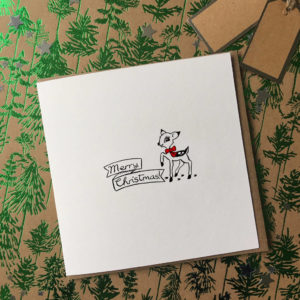 Illustrated Baby Deer Christmas Cards Pack