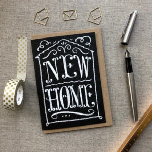 New Home Chalk Card