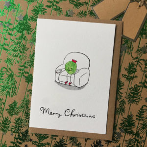 Funny Brussel Sprout Christmas Cards Pack