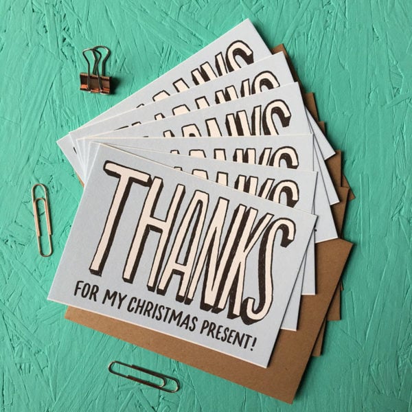 Pack Of Thanks For My Christmas Present Cards
