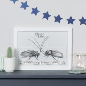 Personalised Cockroach Mates For Life Print