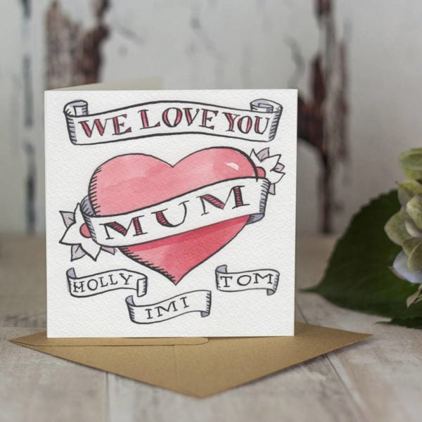 Personalised Hand Drawn Mother's Day Or Birthday Card